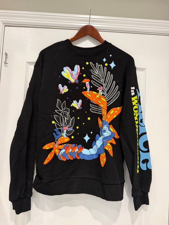 Disney Tops - Disney Alice in Wonderland Crewneck Sweatshirt with Colorful Caterpillar